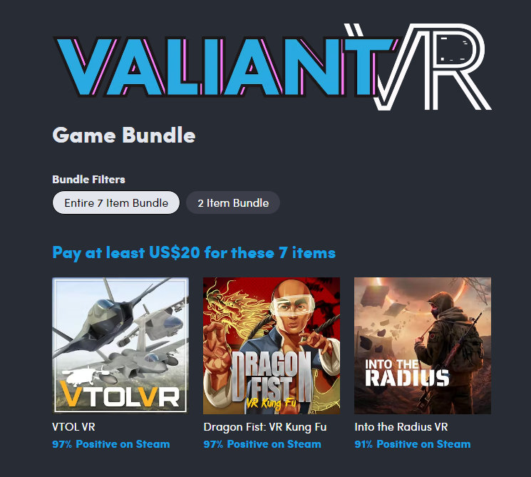 Humble Bundle: Valiant Steam VR Games - Epic Bundle