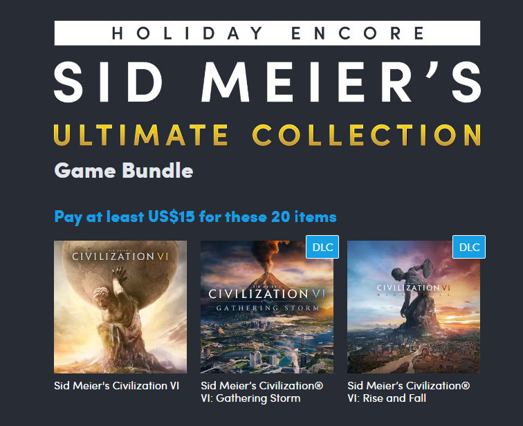 Humble Bundle: Sid Meier's Steam Game Bundle - Holiday Encore