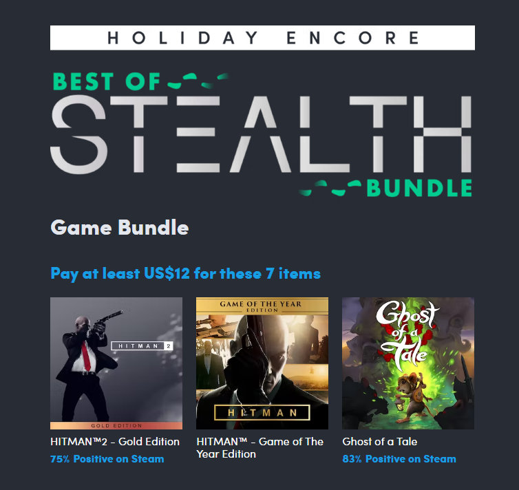 Humble Bundle: Best Of Stealth Steam Game Bundle - Holiday