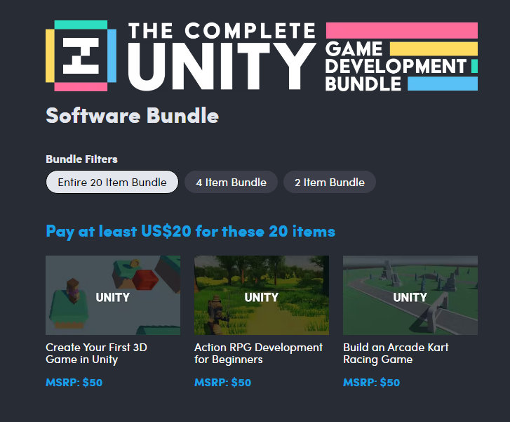 Humble Software Bundle: Complete Unity Game Development